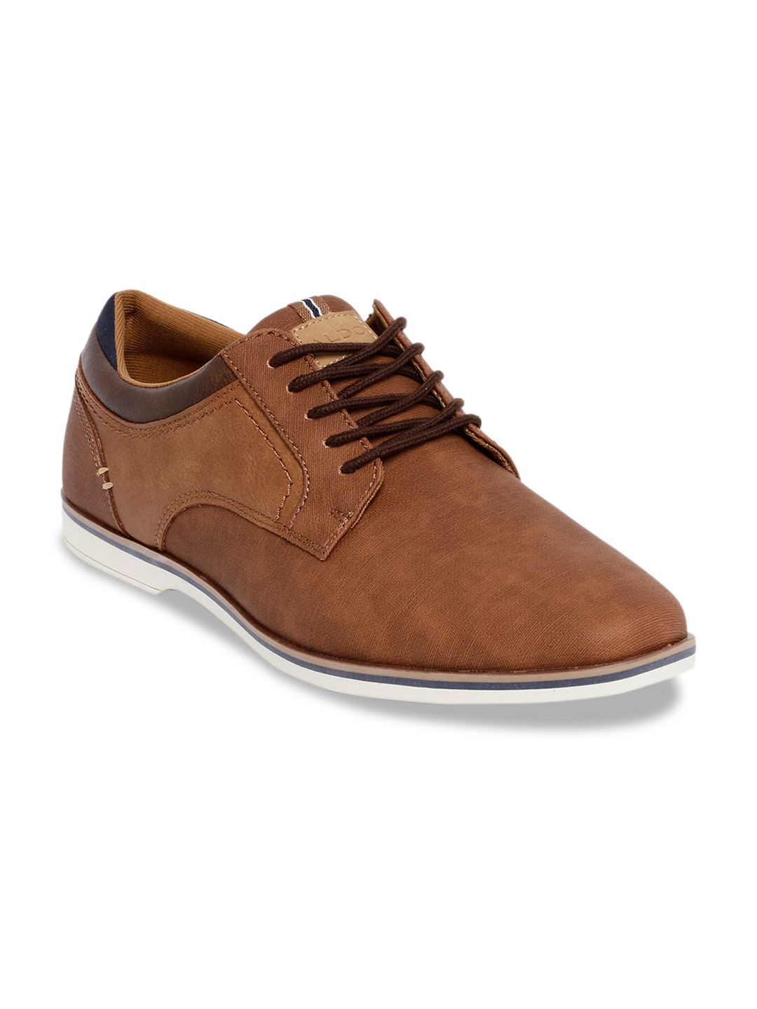 Buy ALDO Men Brown Textured Sneakers Casual Shoes for Men 13525718