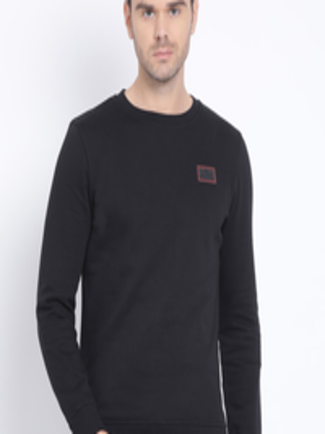 Buy SWISS MILITARY Men Black Solid Sweatshirt - Sweatshirts for Men ...