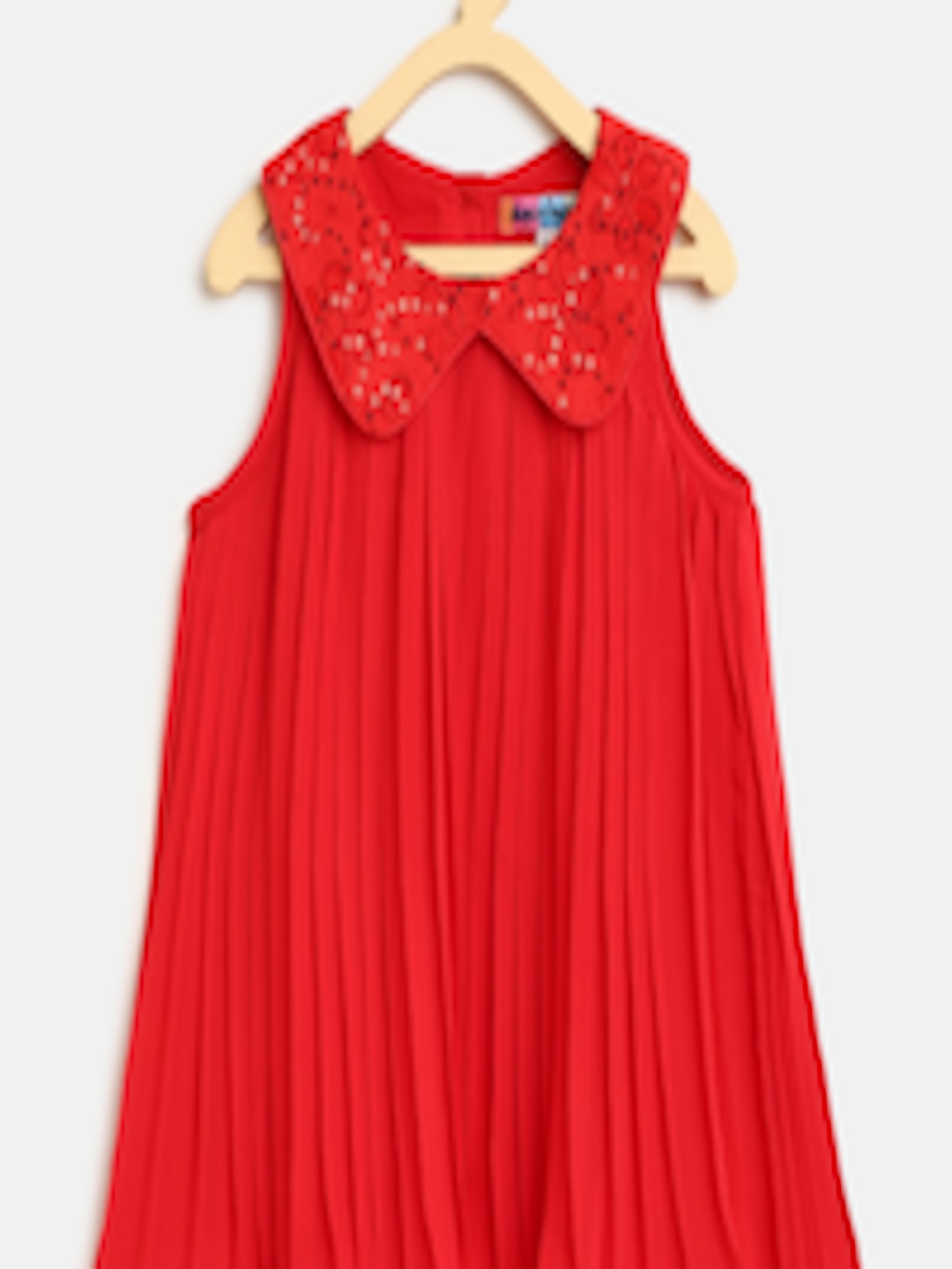 Buy Nauti Nati Girls Red Solid A Line Dress - Dresses for Girls ...