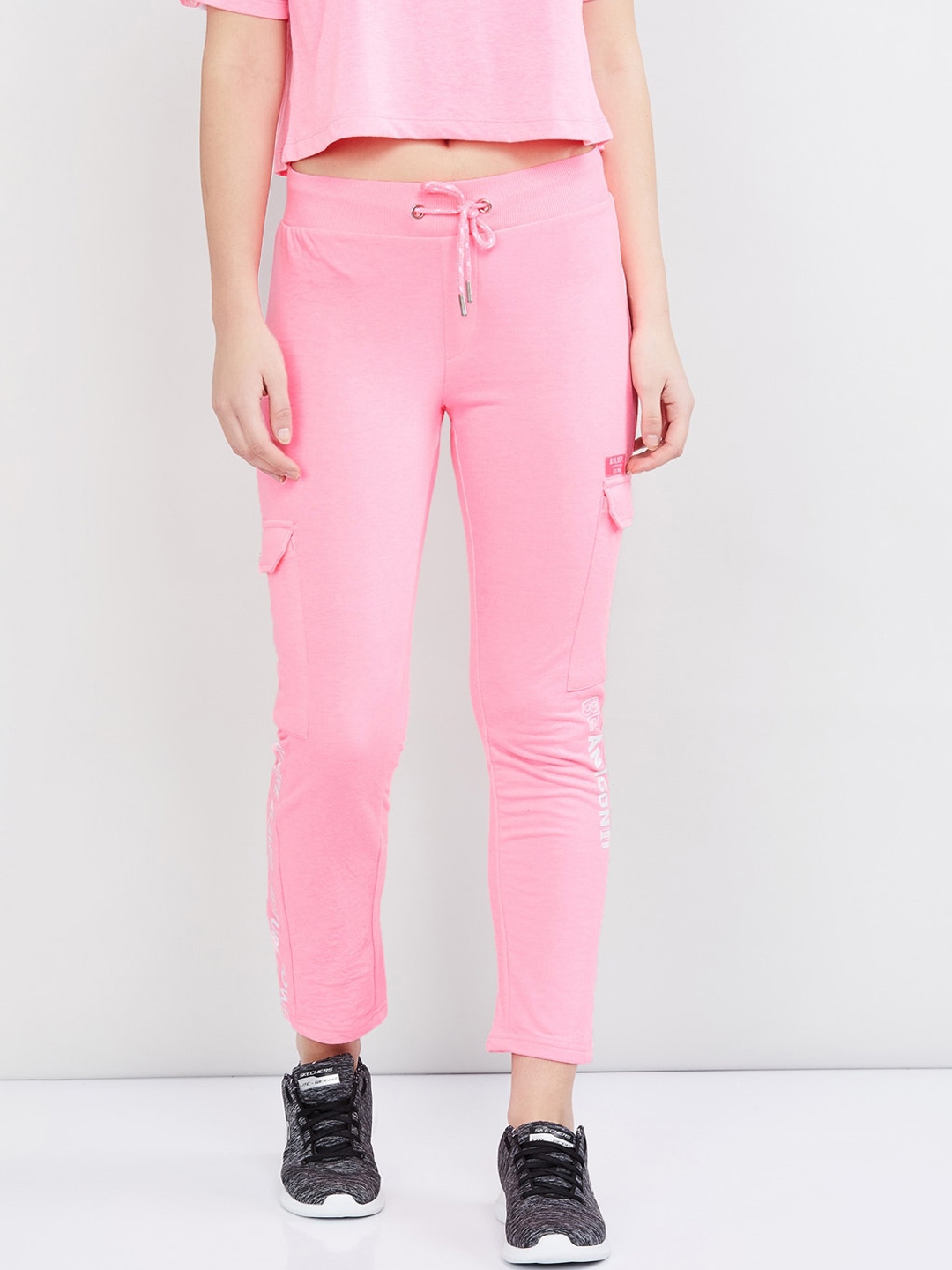 pink jogging pants
