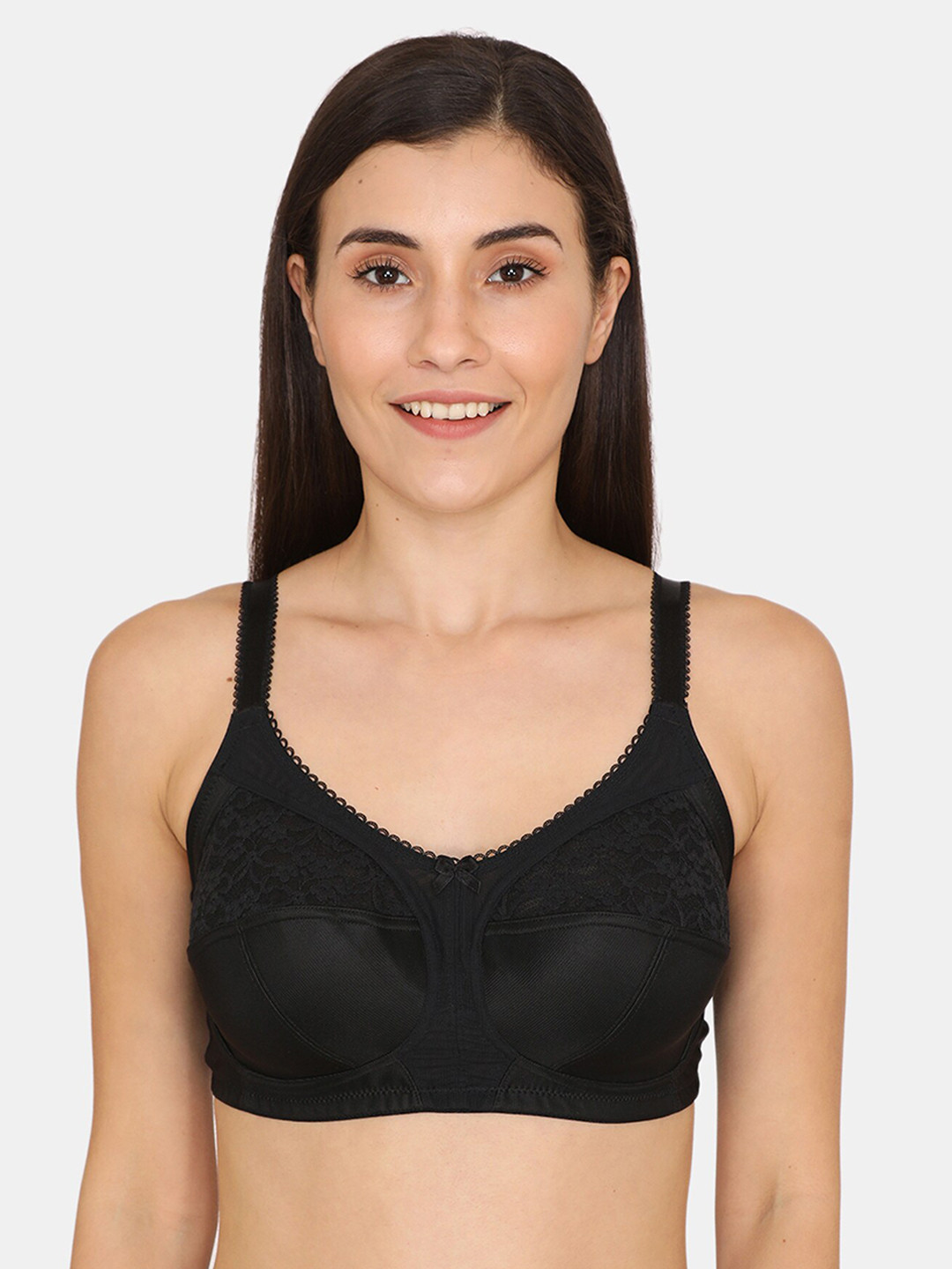 Buy Zivame Women Black Solid Non Wired Non Padded Everyday Bra