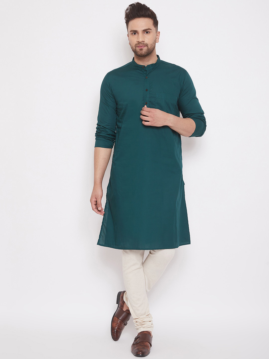 Buy Even Men Green Solid Straight Kurta Kurtas for Men 13372466 Myntra