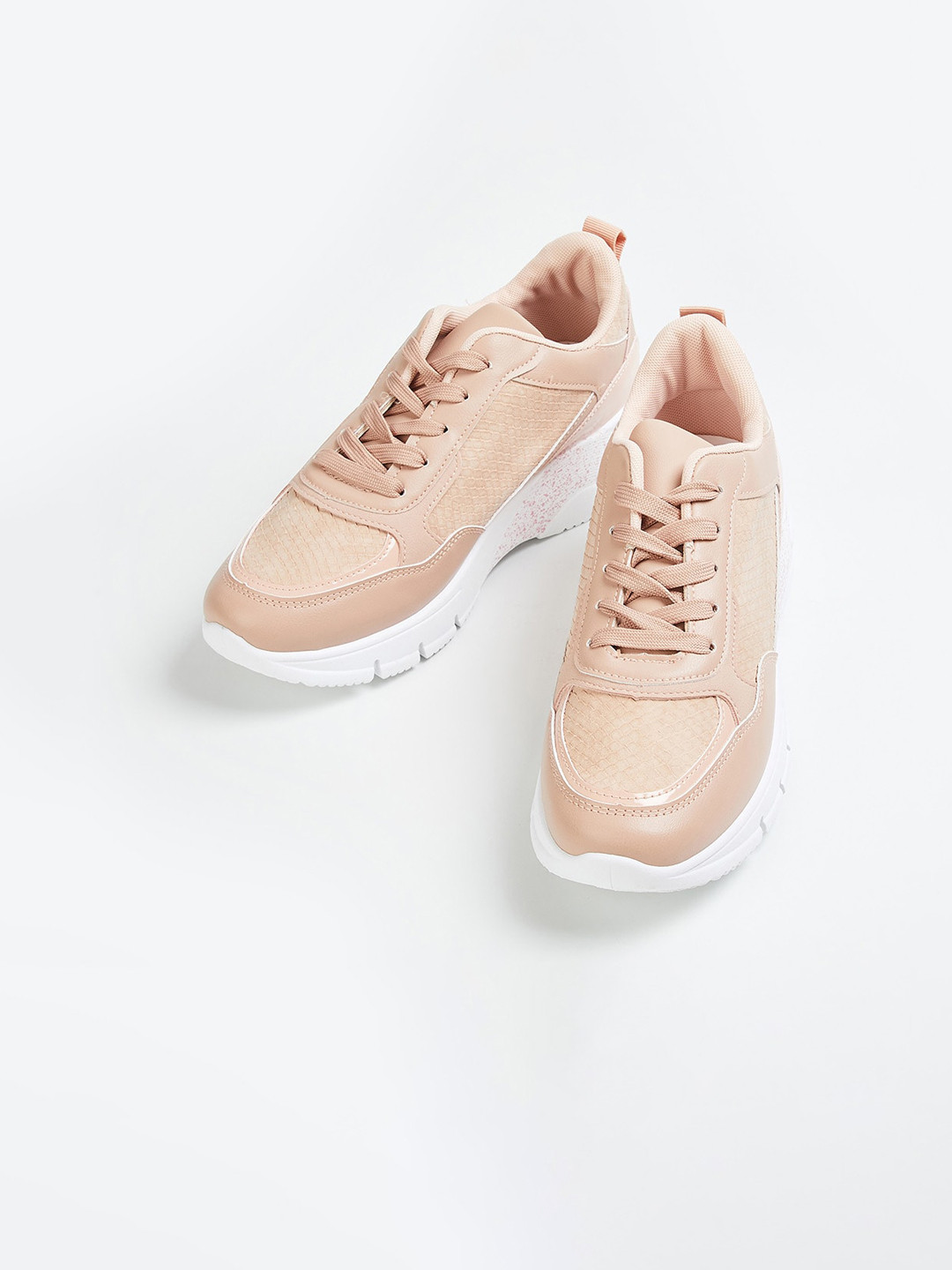 Buy Ginger By Lifestyle Women Cream Coloured Sneakers Casual Shoes
