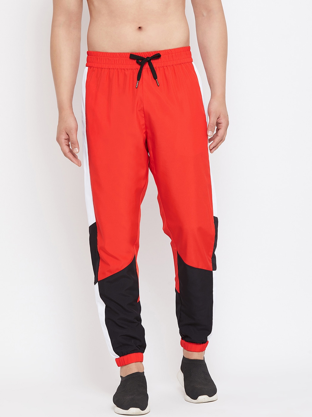 fugazee solid men's black track pants