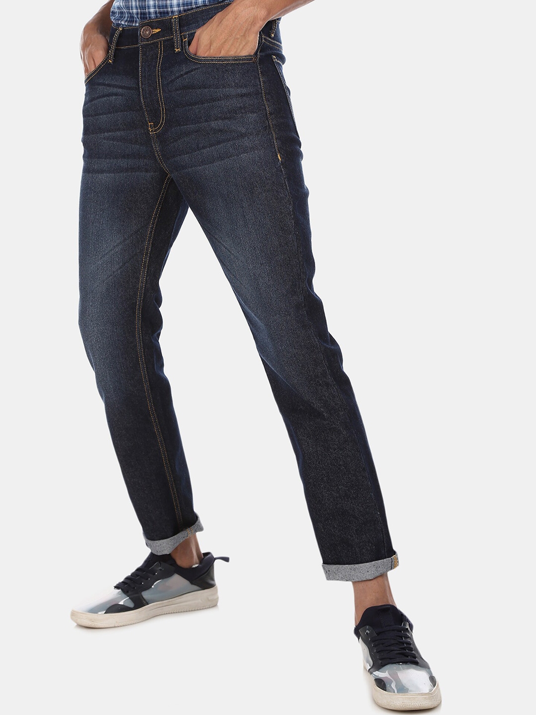 navy blue jeans men