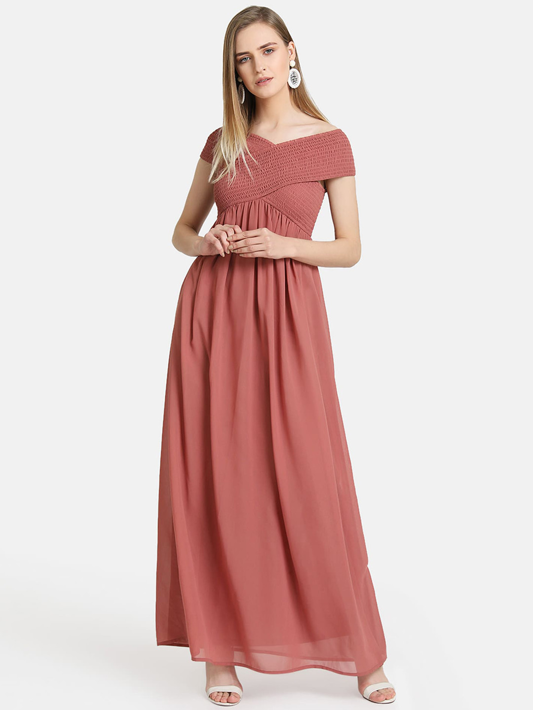 Buy Kazo Women Pink Solid Maxi Dress Dresses for Women 13391206 Myntra