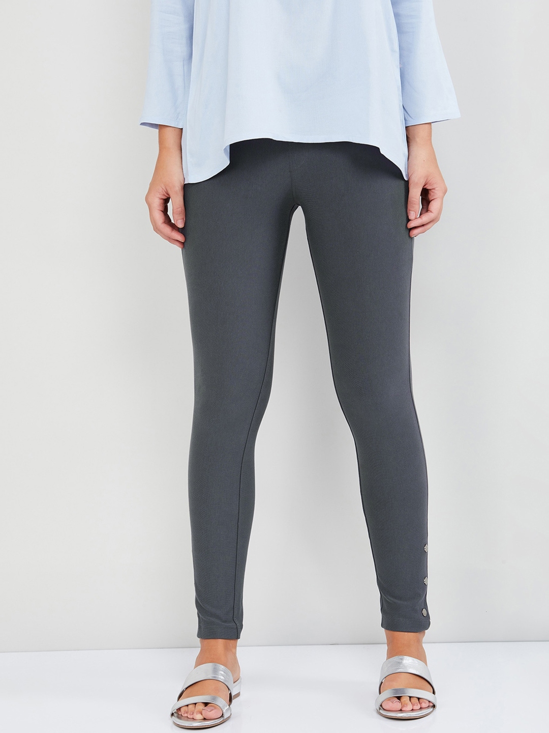 petite grey jeggings