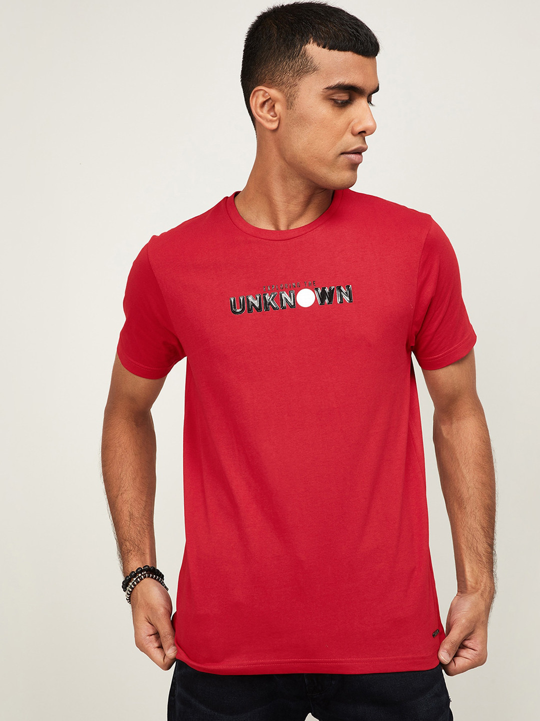Buy Bossini Men Red Solid Round Neck T Shirt Tshirts for Men 13639610