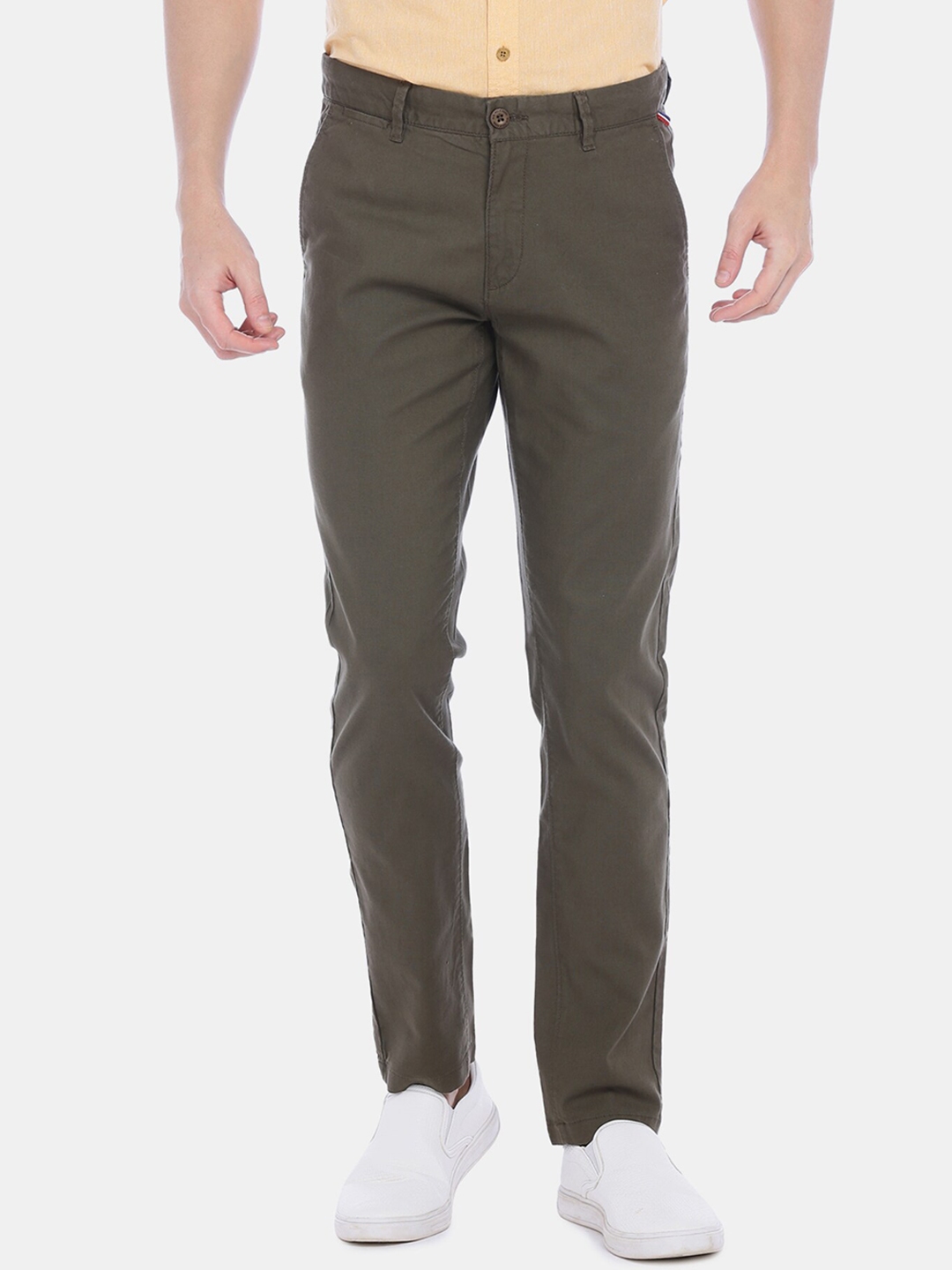 Buy U.S. Polo Assn. Men Brown Regular Fit Solid Chinos - Trousers for ...
