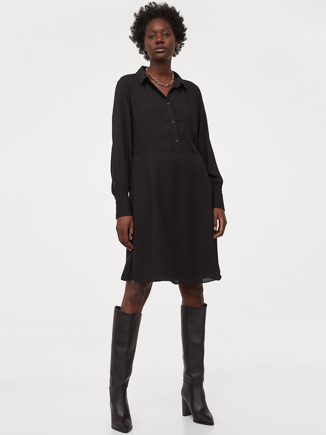 Buy H&M Black Shirt Dress Dresses for Women 13653044 Myntra