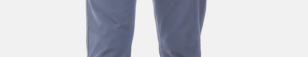Buy U.S. Polo Assn. Men Blue Regular Fit Solid Regular Trousers ...