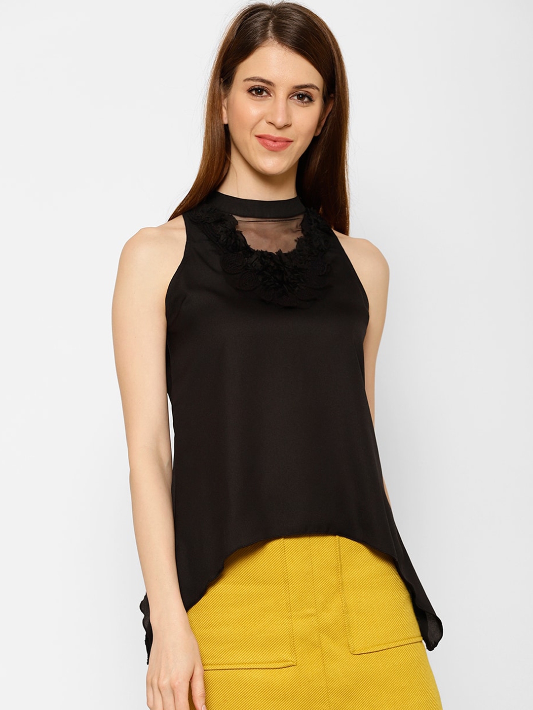 Buy KASSUALLY Women Black Solid A Line Top - Tops for Women 13649550 ...