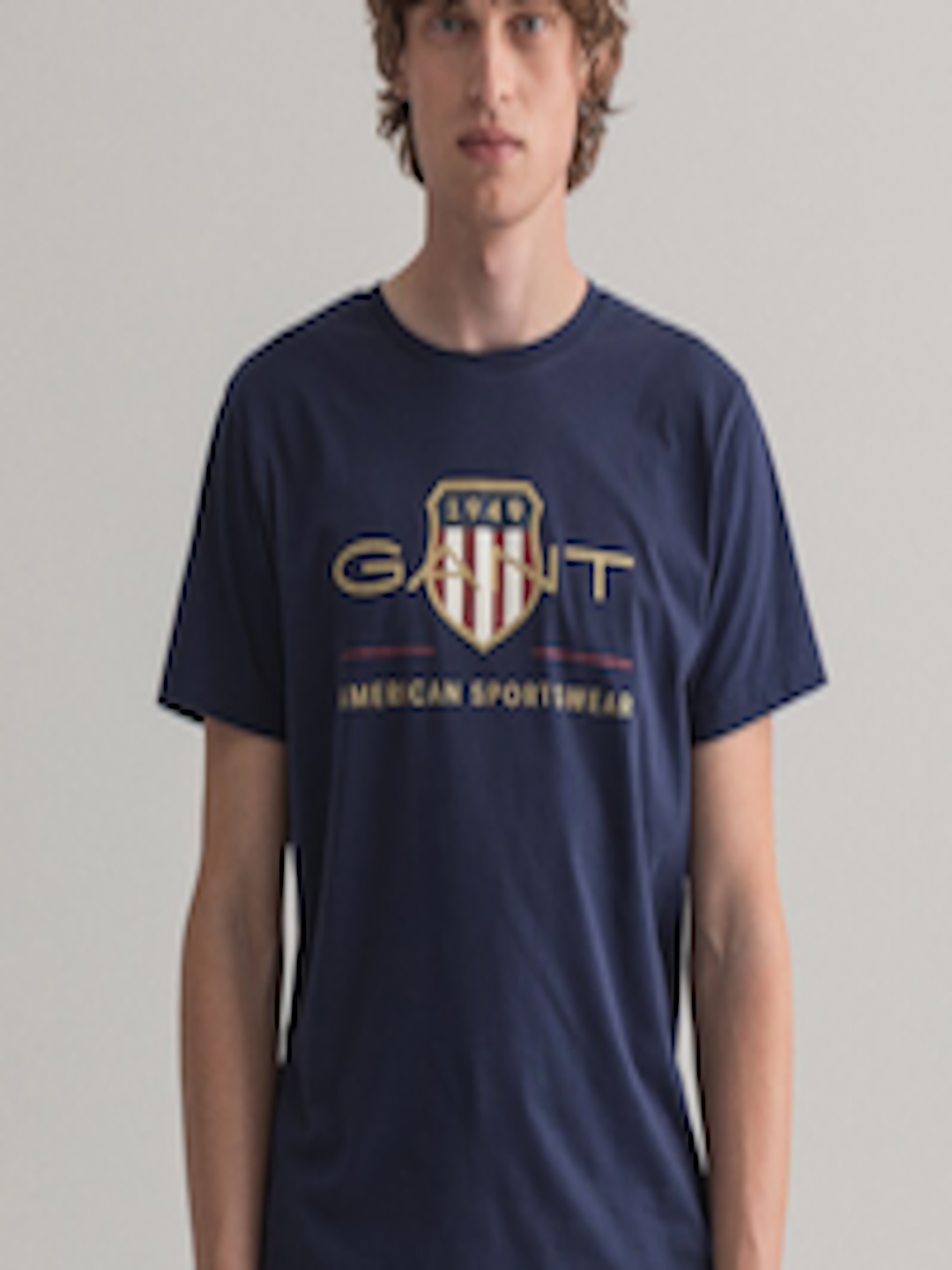 Buy GANT Men Blue Printed Round Neck T Shirt - Tshirts for Men 13666874 ...