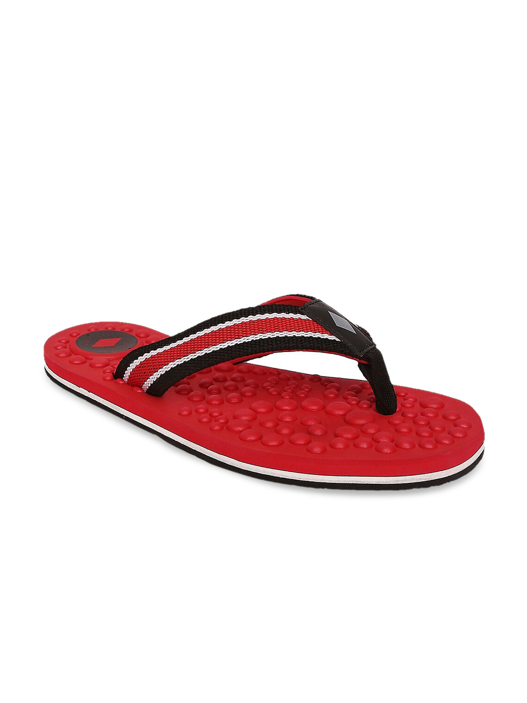 Buy Lee Cooper Men Red & Black Striped Thong Flip Flops Flip Flops
