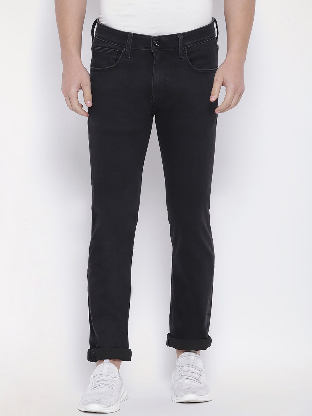 Buy Pepe Jeans Men Black Slim Fit Low Rise Clean Look Jeans - Jeans for ...
