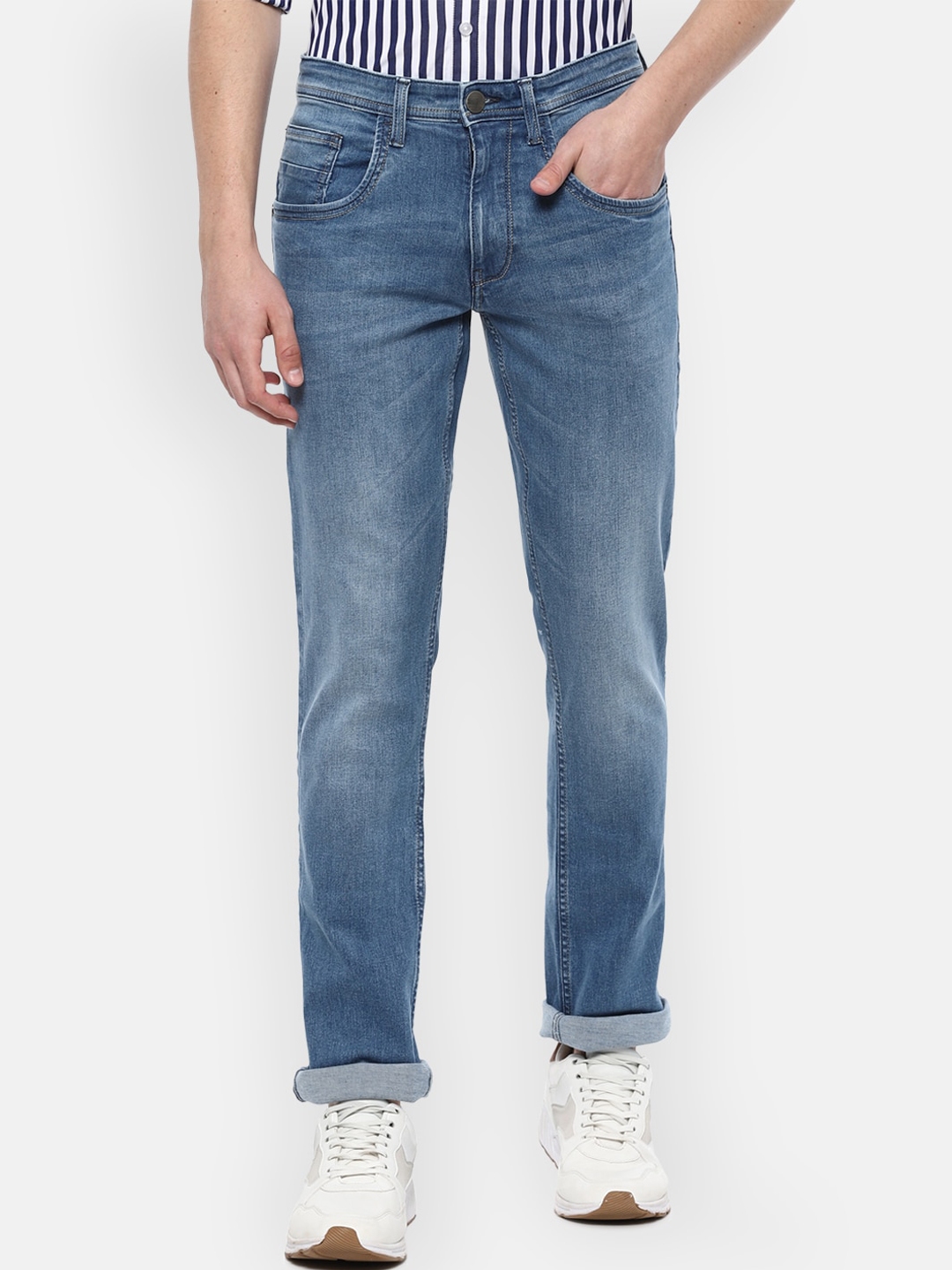 Buy V Dot Men Blue Slim Fit Jeans - Jeans for Men 13682122 | Myntra