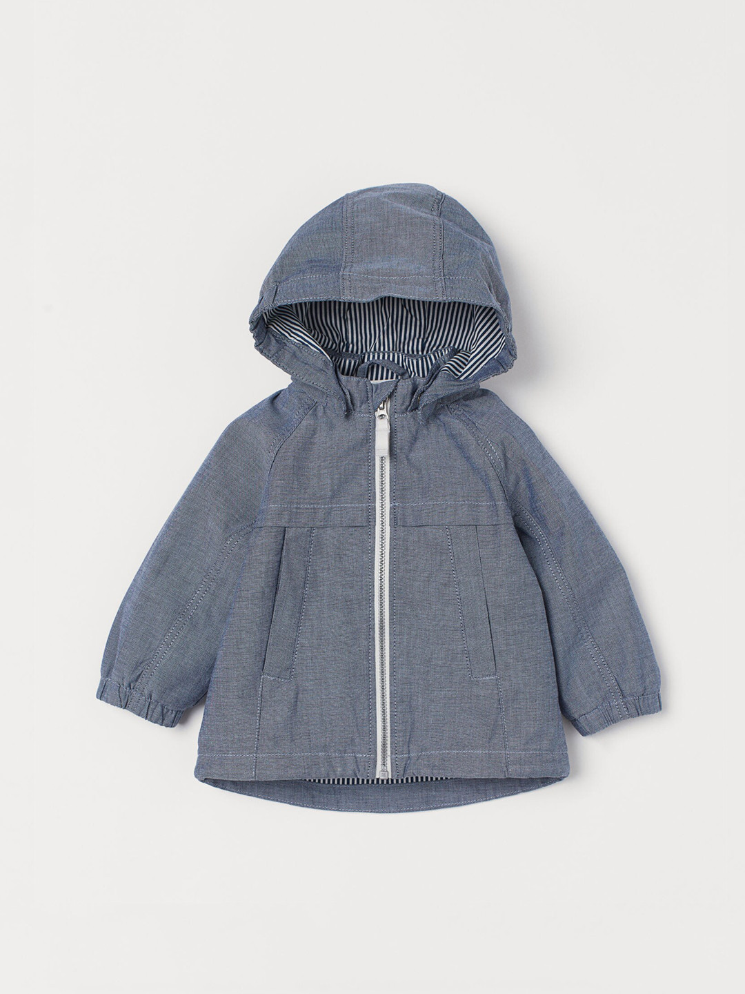 Buy H&M Kids Blue Cotton Hooded Jacket Jackets for Unisex Kids