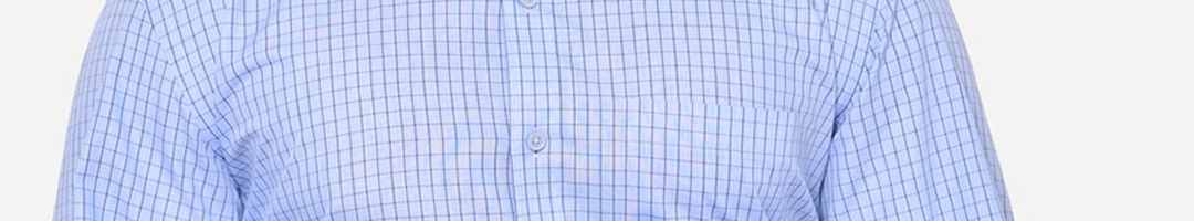 Buy JADE BLUE Men Blue Regular Fit Checked Formal Shirt - Shirts for ...