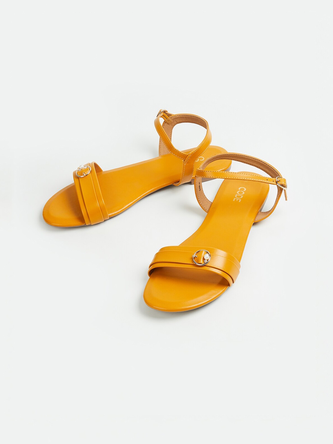 mustard pointed toe flats