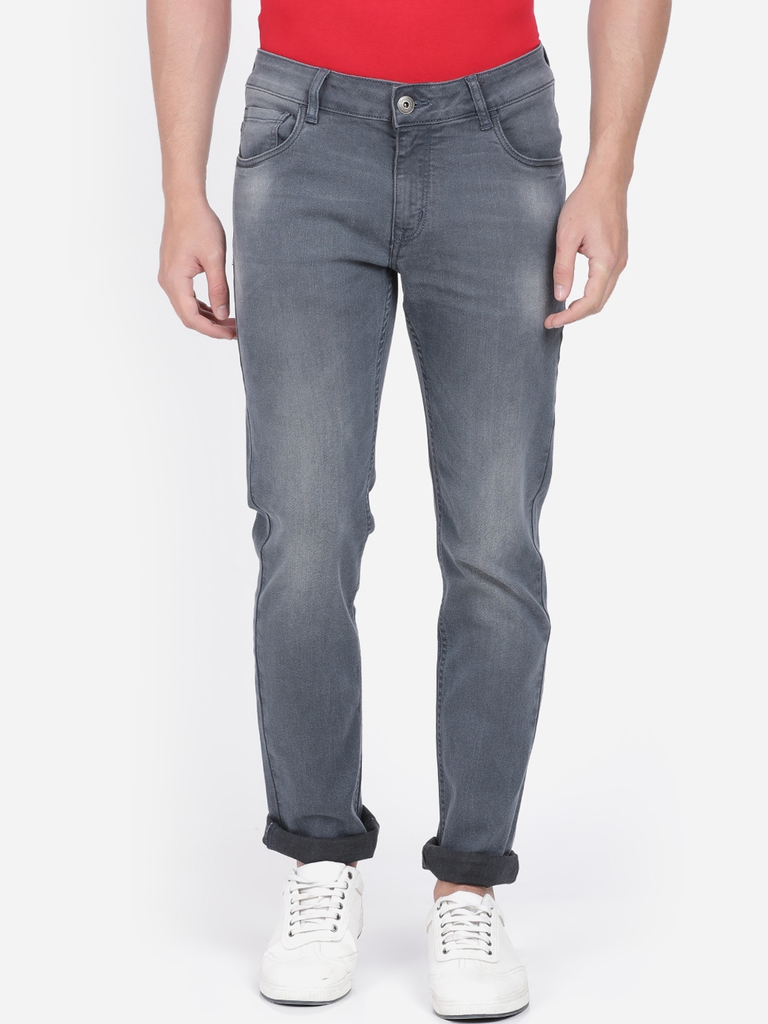 Buy Crocodile Men Grey Slim Fit Jeans - Jeans for Men 13735396 | Myntra