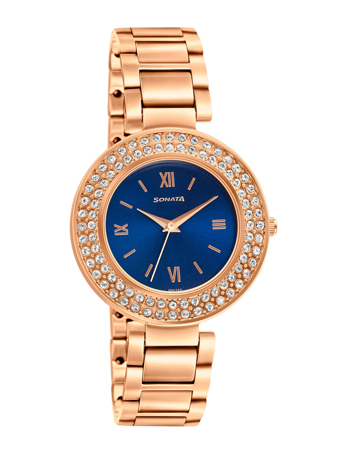 Buy Sonata Women Blue & Gold Toned Analogue Watch 87033WM04 Watches
