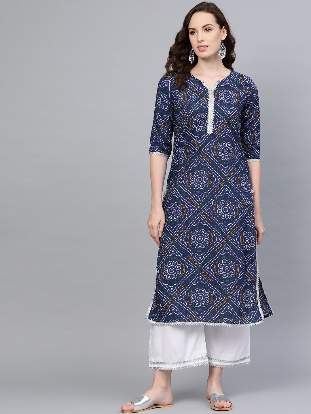 myntra kurti palazzo sale