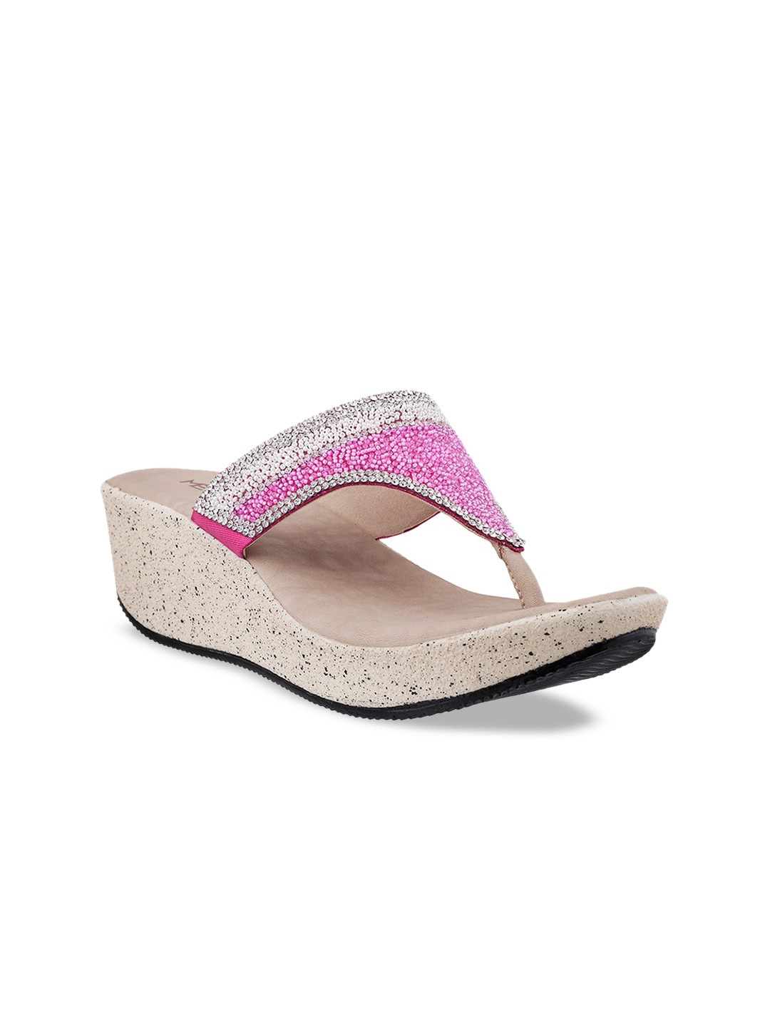 Buy Metro Women Pink Embellished Sandals Heels for Women 13757186