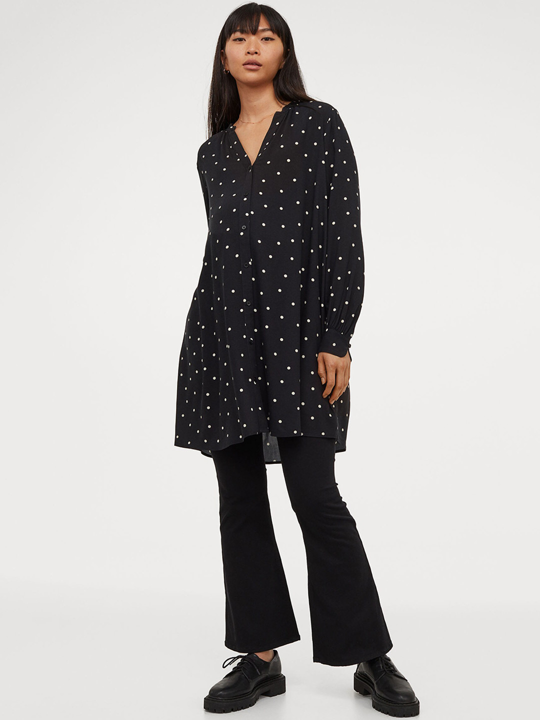 Buy H&M Women Black Printed Tunic Tunics for Women 13758992 Myntra