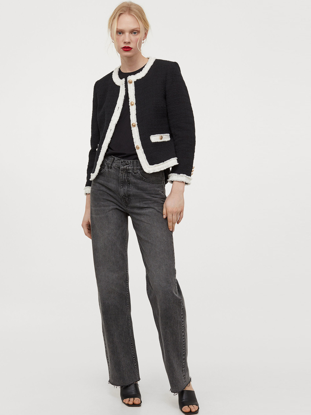 h and m boucle jacket