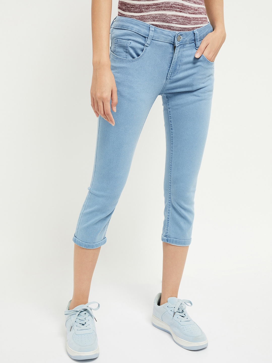 denim capris for women