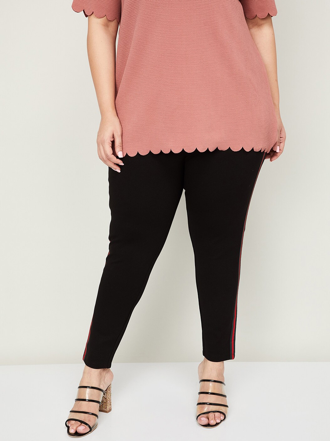 Buy Nexus By Lifestyle Plus Size Women Black Regular Fit Solid Regular ...