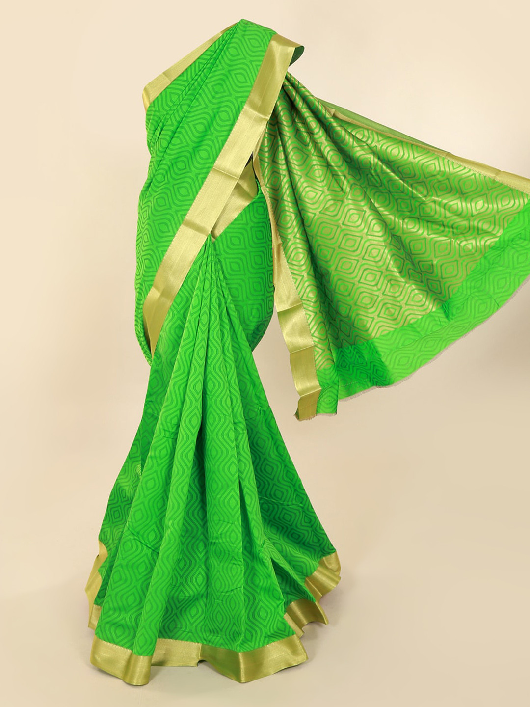 Buy Pothys Green Woven Design Art Silk Saree Sarees for Women