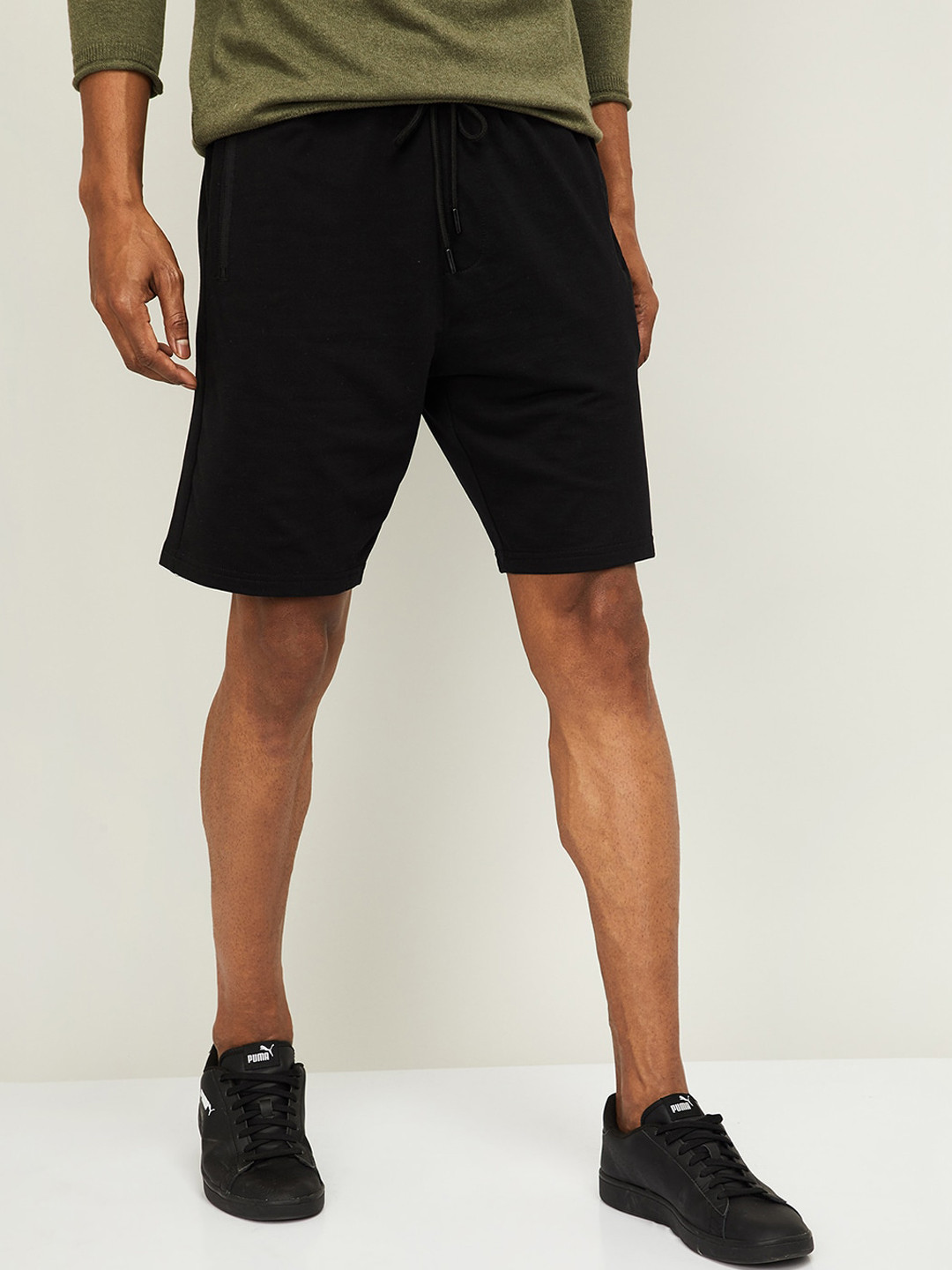 Buy UCLA Men Black Solid Regular Fit Sports Shorts Shorts for Men