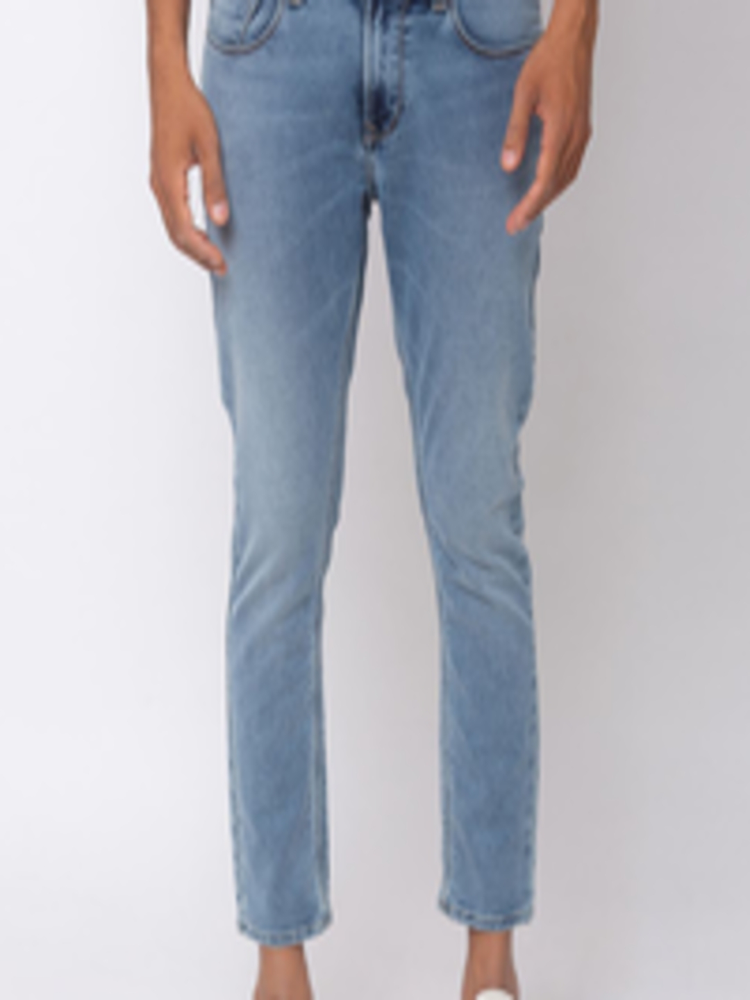 Buy SPYKAR Men Blue Slim Fit Mid Rise Clean Look Jeans - Jeans for Men ...