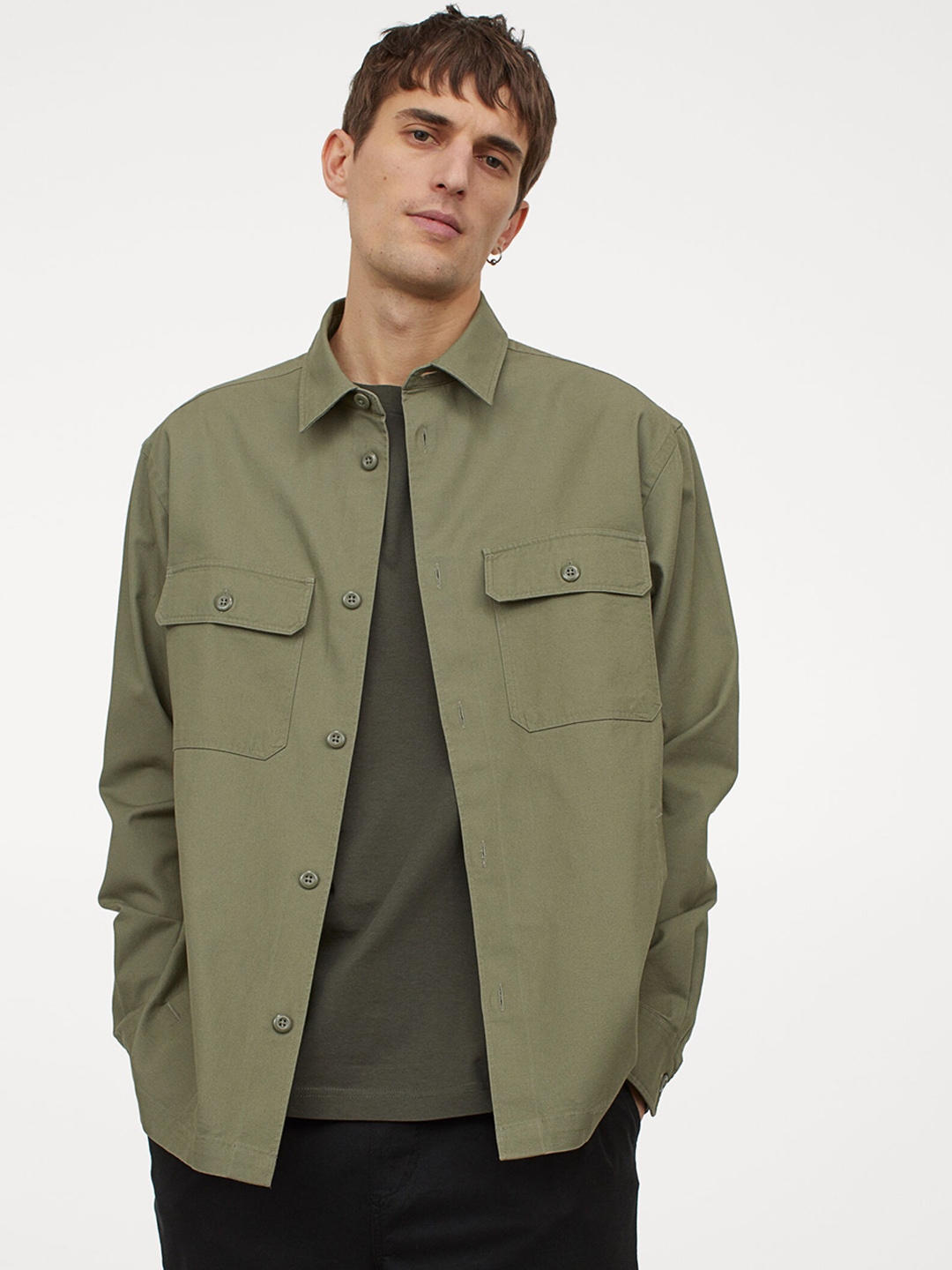 h&m green jacket mens