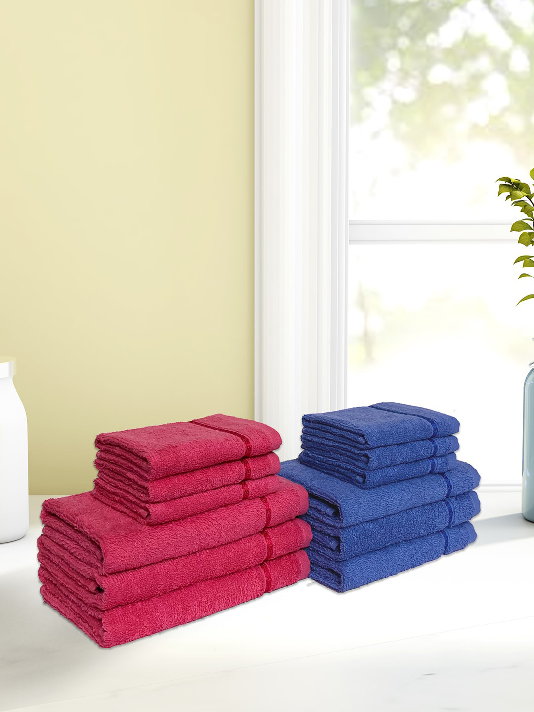 Buy CORE Designed By SPACES Set Of 12 Solid 380 GSM Towel Set Towel