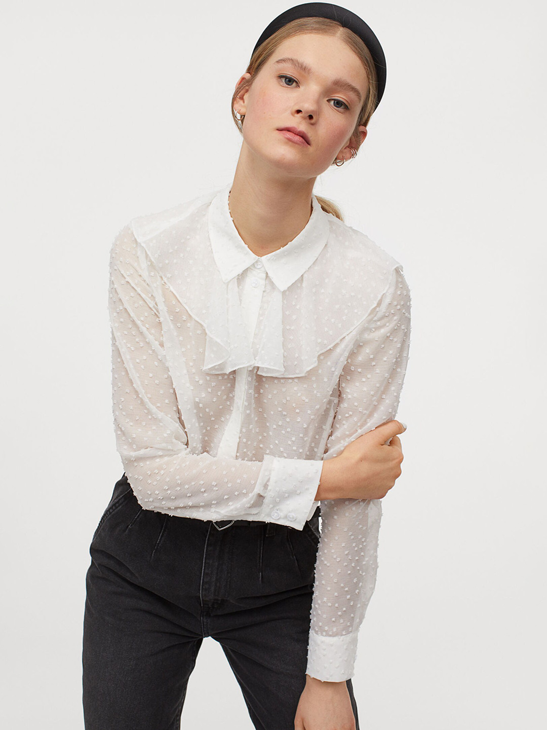 Buy H&M Women White Layered Sustainable Shirt Shirts for Women