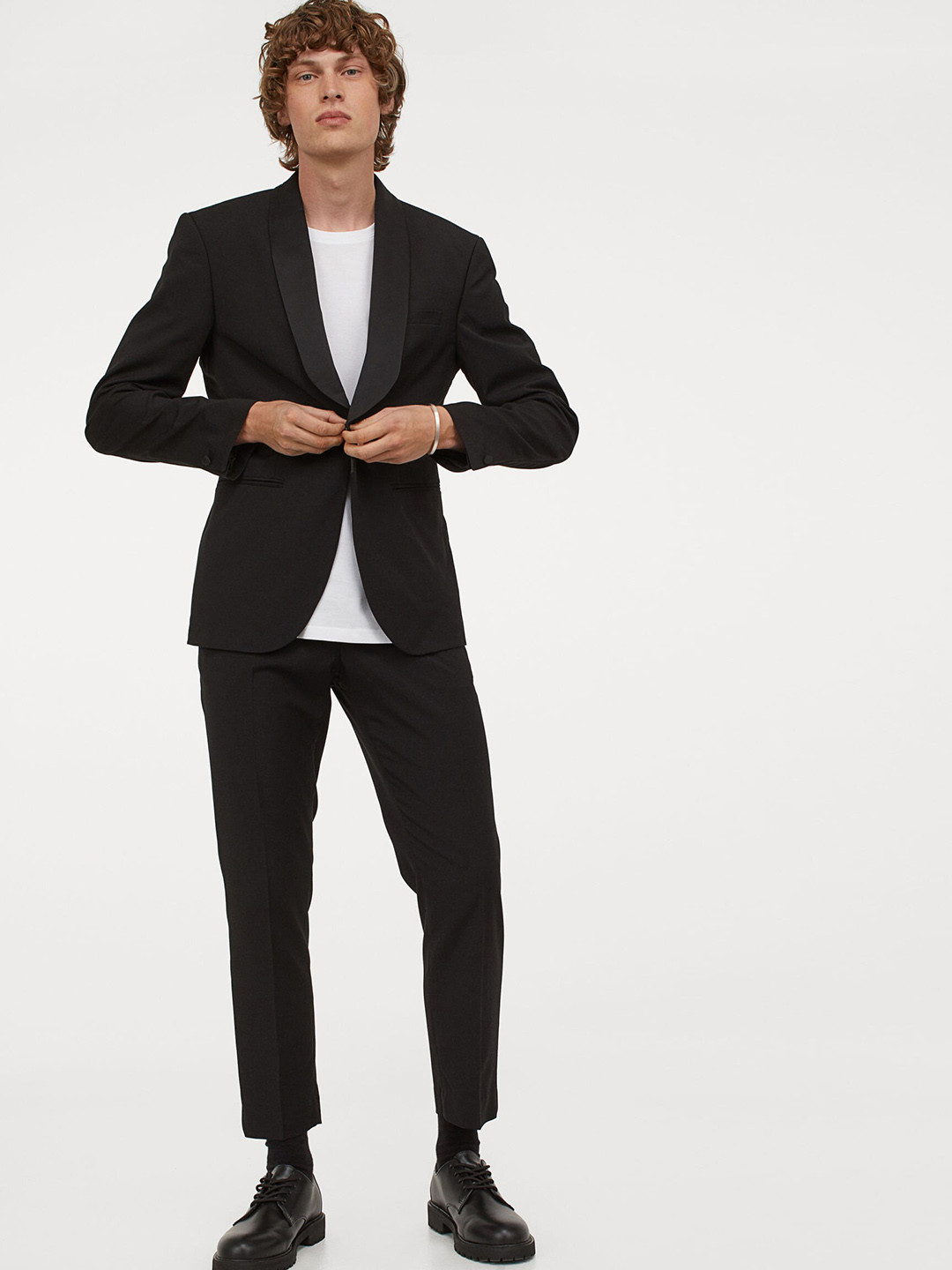 Buy H&M Men Black Tuxedo Jacket Slim Fit Blazers for Men 13628568 Myntra