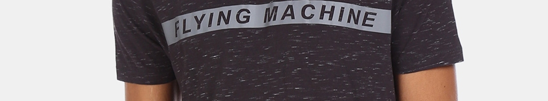Buy Flying Machine Men Black Brand Logo Printed Round Neck T Shirt ...