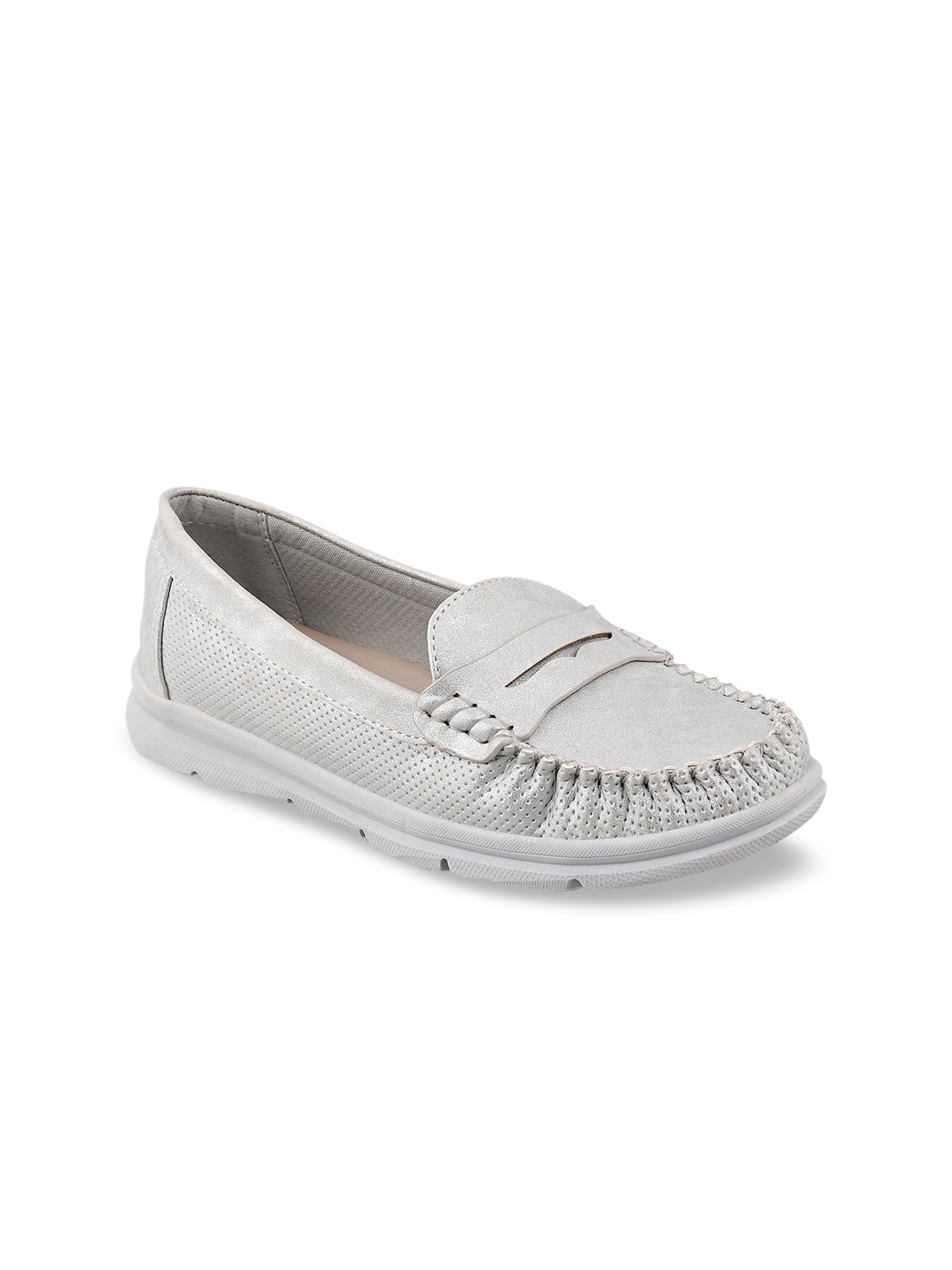 Buy Stelatoes Women Grey Solid Loafers - Casual Shoes for Women ...