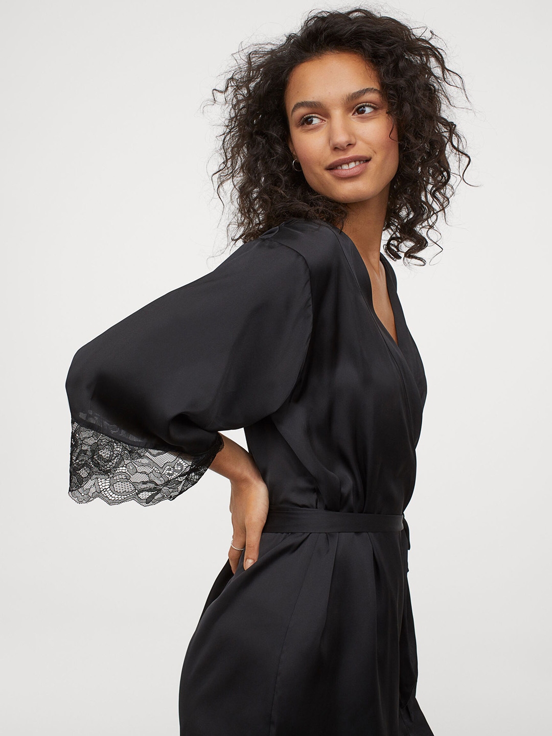 h&m silk robe