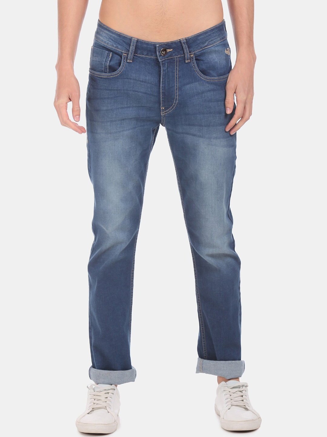 Buy Flying Machine Men Blue Michael Tapered Fit Jeans - Jeans for Men ...
