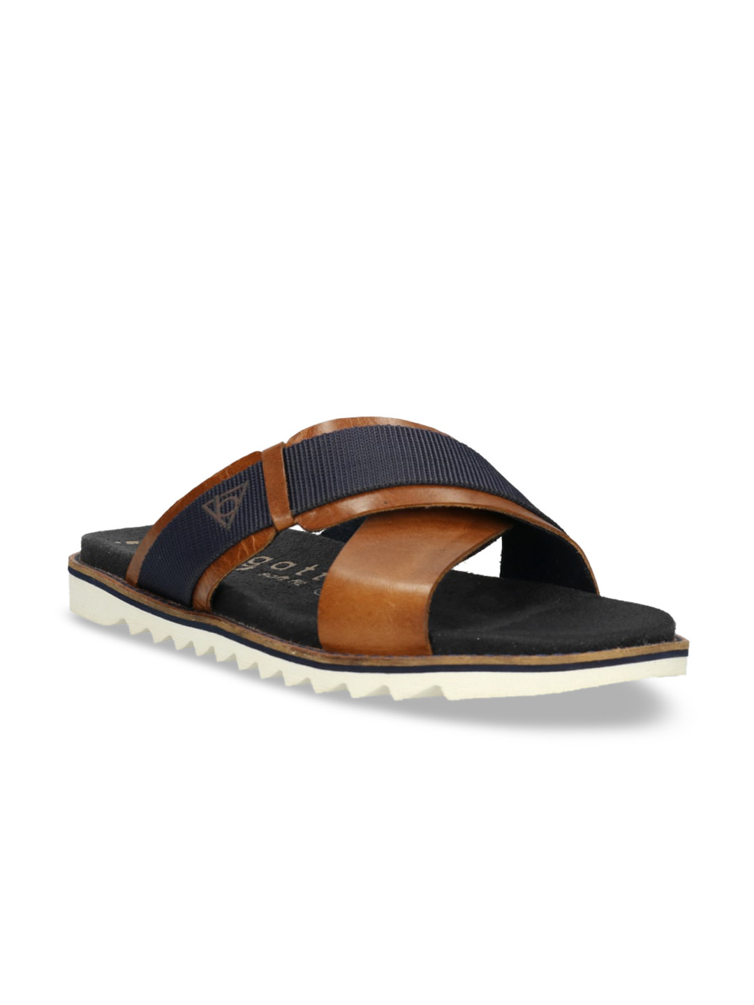 Buy Bugatti Men Brown & Navy Blue Comfort Sandals - Sandals for Men 13782970 | Myntra