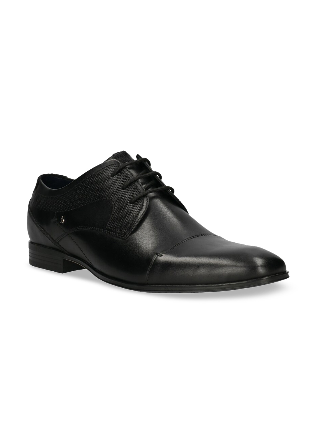 Buy Bugatti Men Black Solid Leather Formal Derbys - Formal Shoes for ...