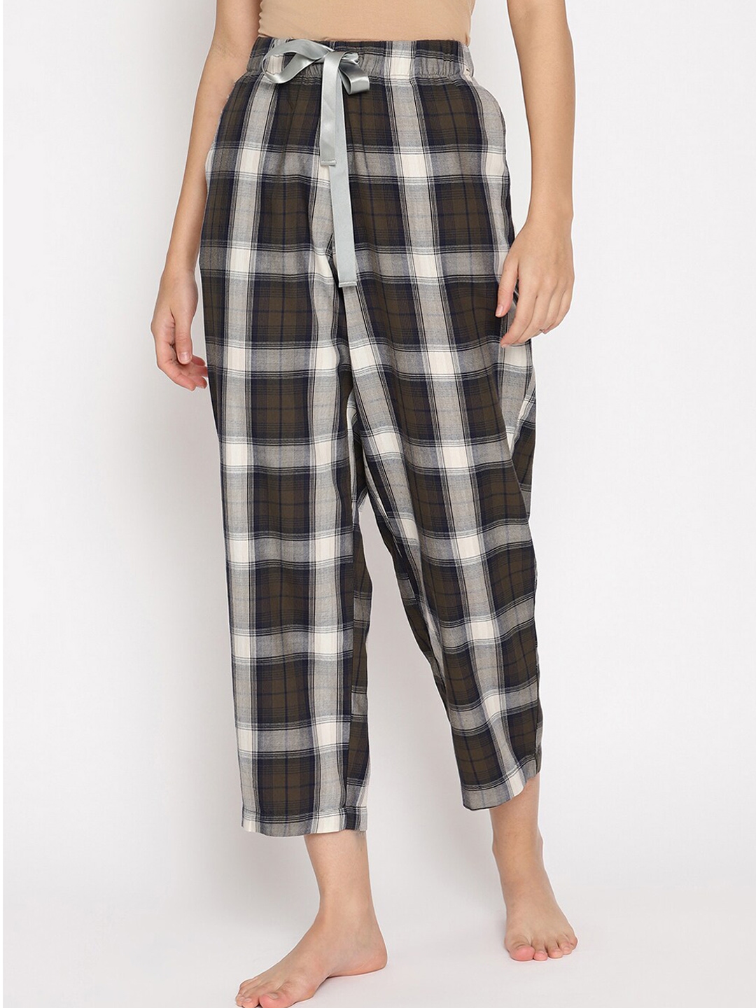 ladies checked lounge pants