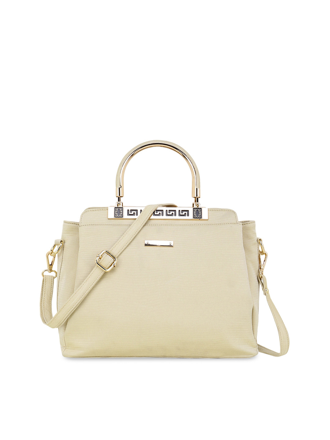 Buy WOMEN MARKS Cream Coloured Solid Handheld Bag Handbags for Women