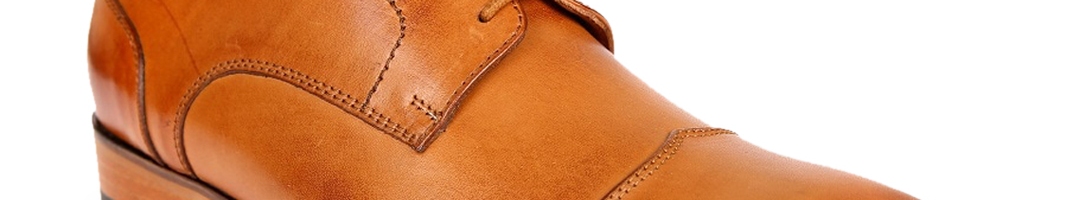 Buy San Frissco Men Tan Brown Solid Leather Formal Derbys - Formal ...
