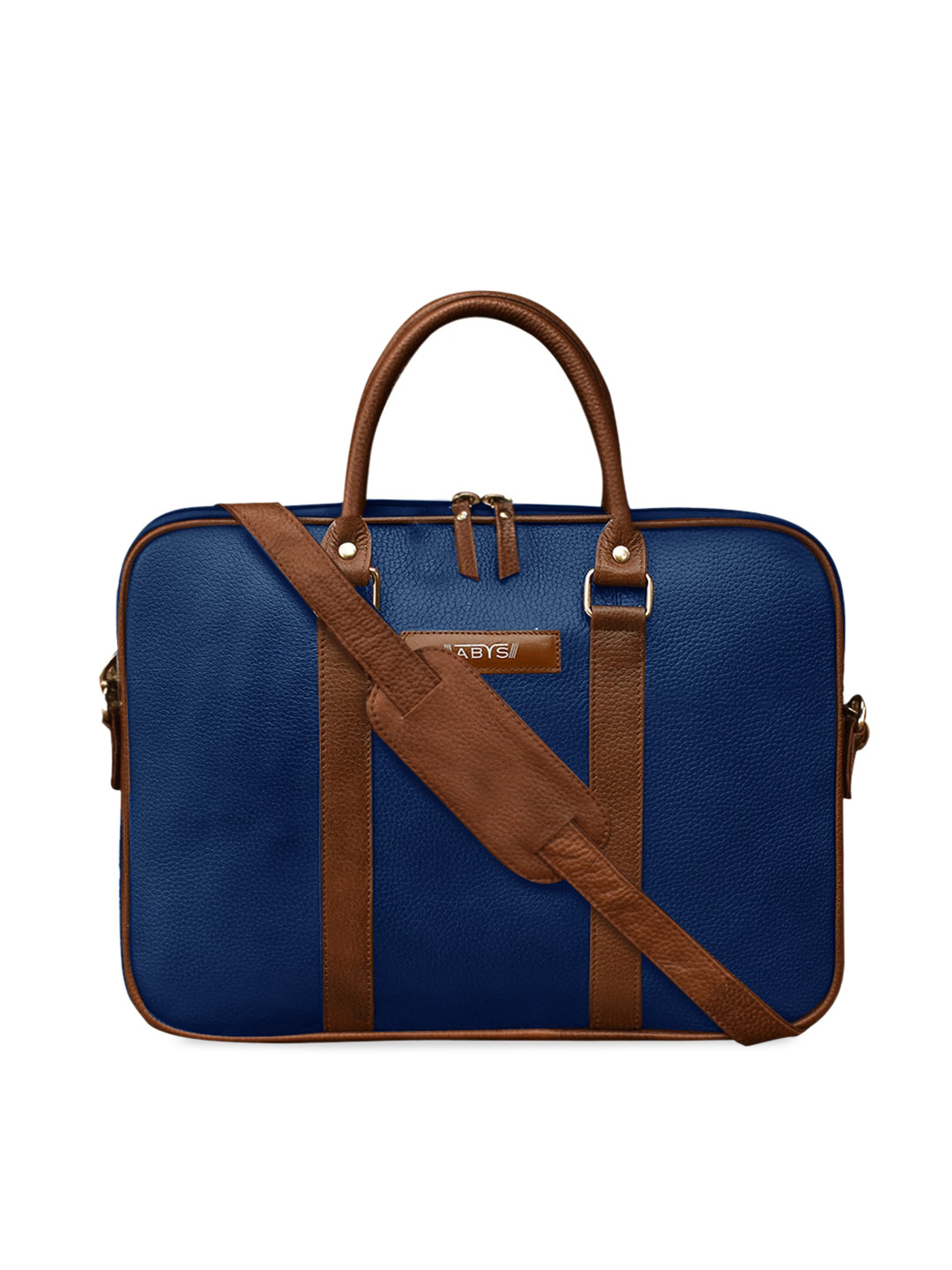 Buy ABYS Unisex Blue & Tan Textured Laptop Bag Laptop Bag for Unisex 13894896 Myntra