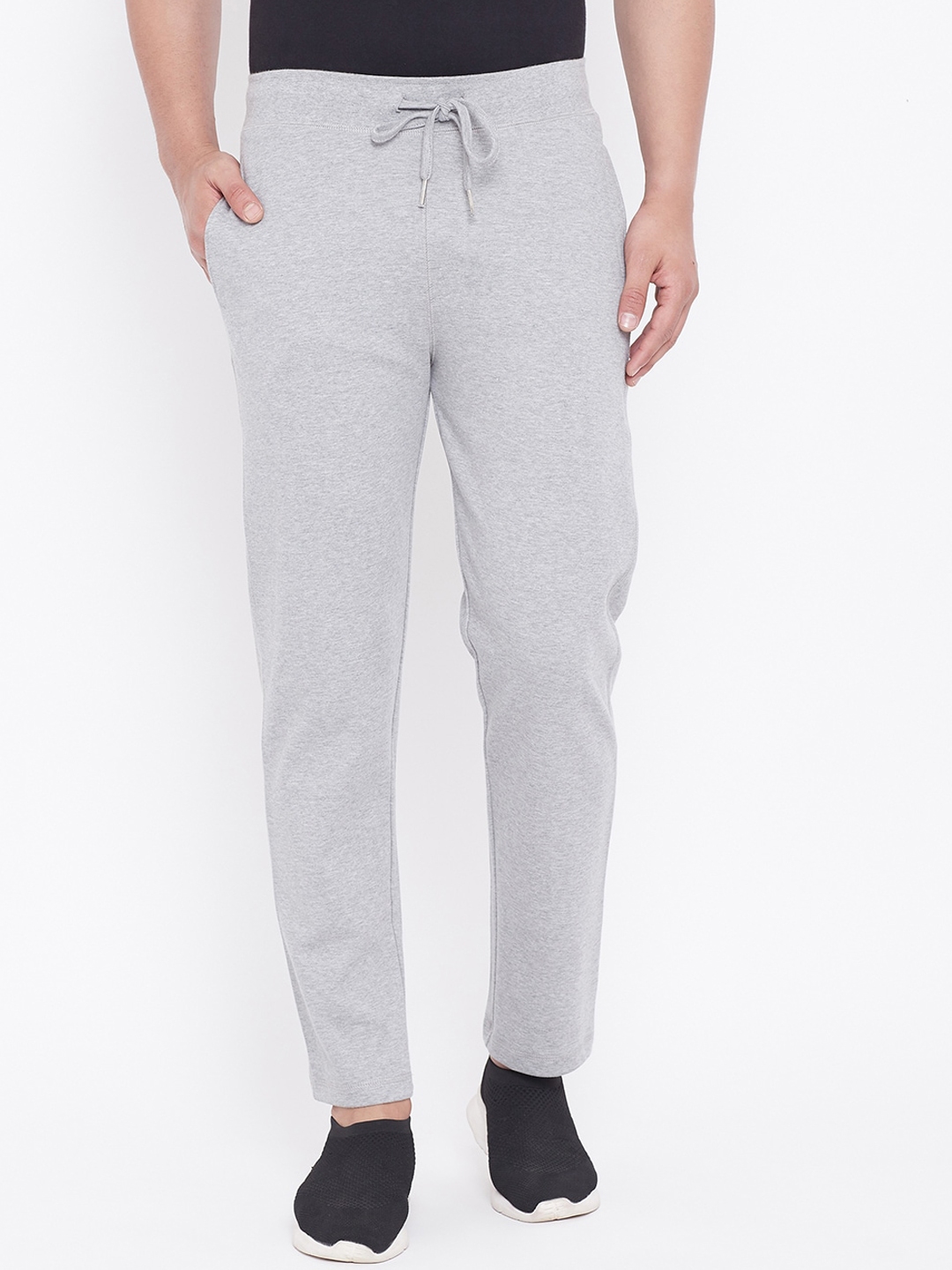 puma solid men's grey track pants
