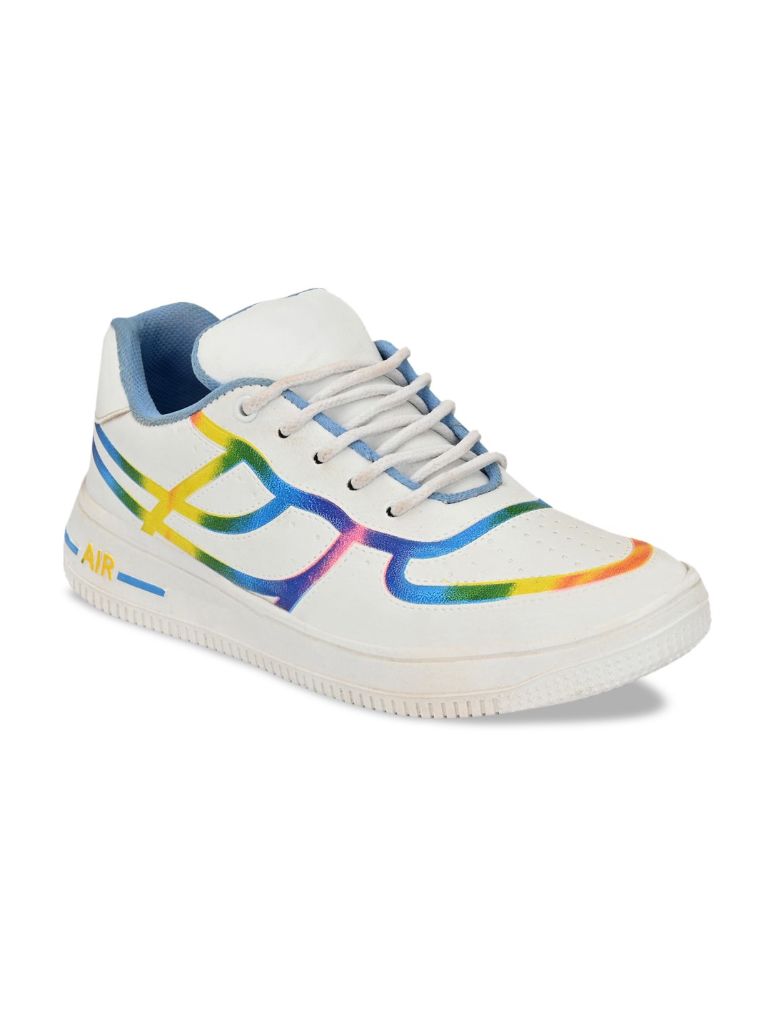mactree men white solid sneakers